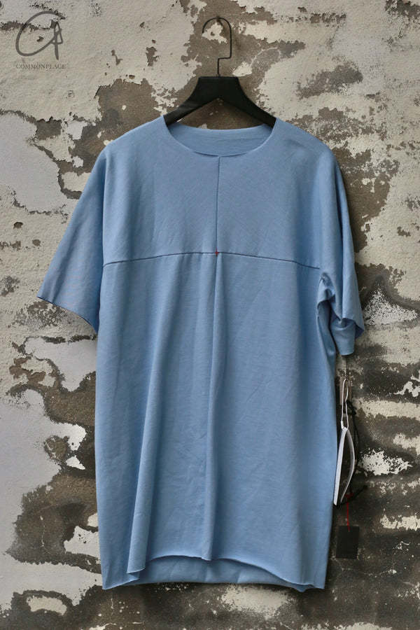 m.a+ single short-sleeved T-shirt series linen cotton Italian artisan handmade MA-T211C JM11-BLUE BELL T211C JM11 BLUE BELL